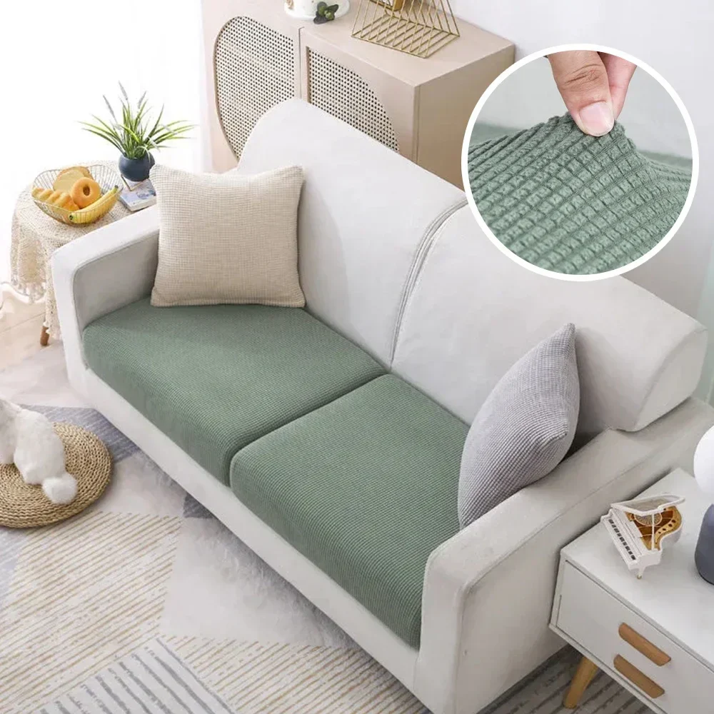 Jacquard Pure Sofa Seat Covers Polar Fleece Stretch Sofa Seat Cushion Covers Removable Furniture Protector Chaise Lounge Home - Image 15