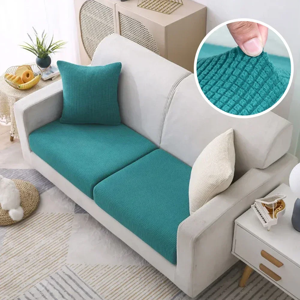 Jacquard Pure Sofa Seat Covers Polar Fleece Stretch Sofa Seat Cushion Covers Removable Furniture Protector Chaise Lounge Home - Image 18
