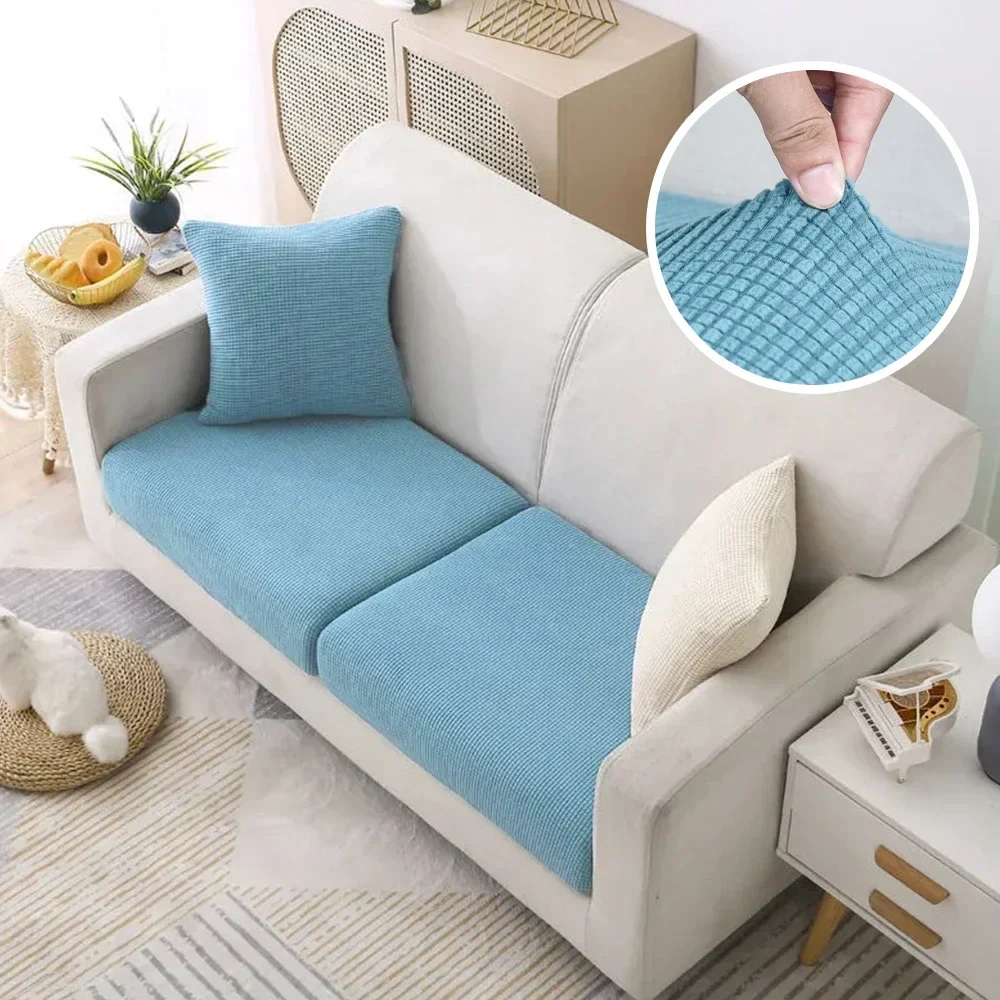 Jacquard Pure Sofa Seat Covers Polar Fleece Stretch Sofa Seat Cushion Covers Removable Furniture Protector Chaise Lounge Home - Image 20