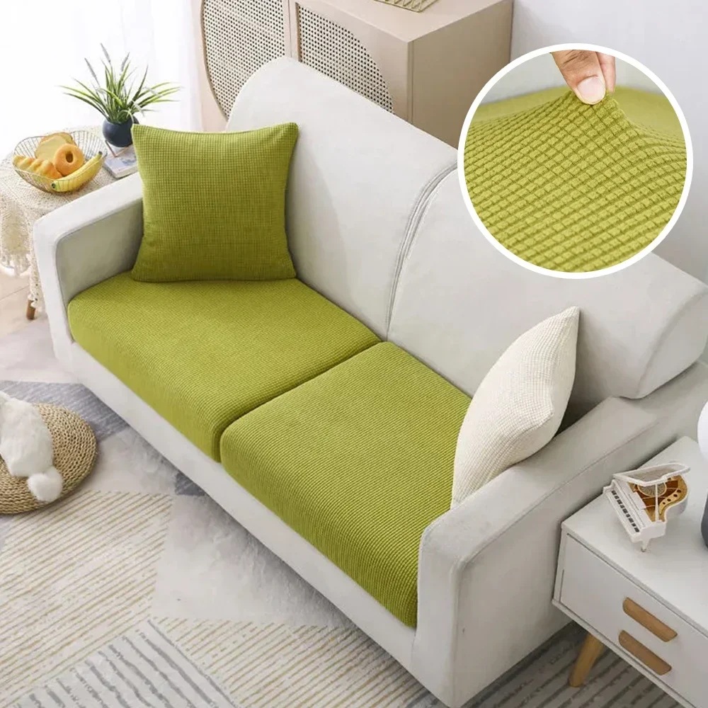 Jacquard Pure Sofa Seat Covers Polar Fleece Stretch Sofa Seat Cushion Covers Removable Furniture Protector Chaise Lounge Home - Image 21