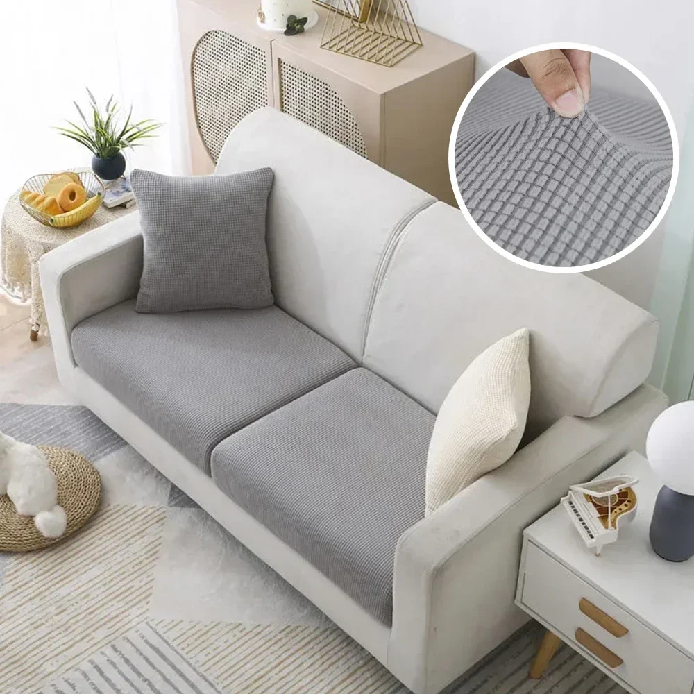 Jacquard Pure Sofa Seat Covers Polar Fleece Stretch Sofa Seat Cushion Covers Removable Furniture Protector Chaise Lounge Home - Image 7
