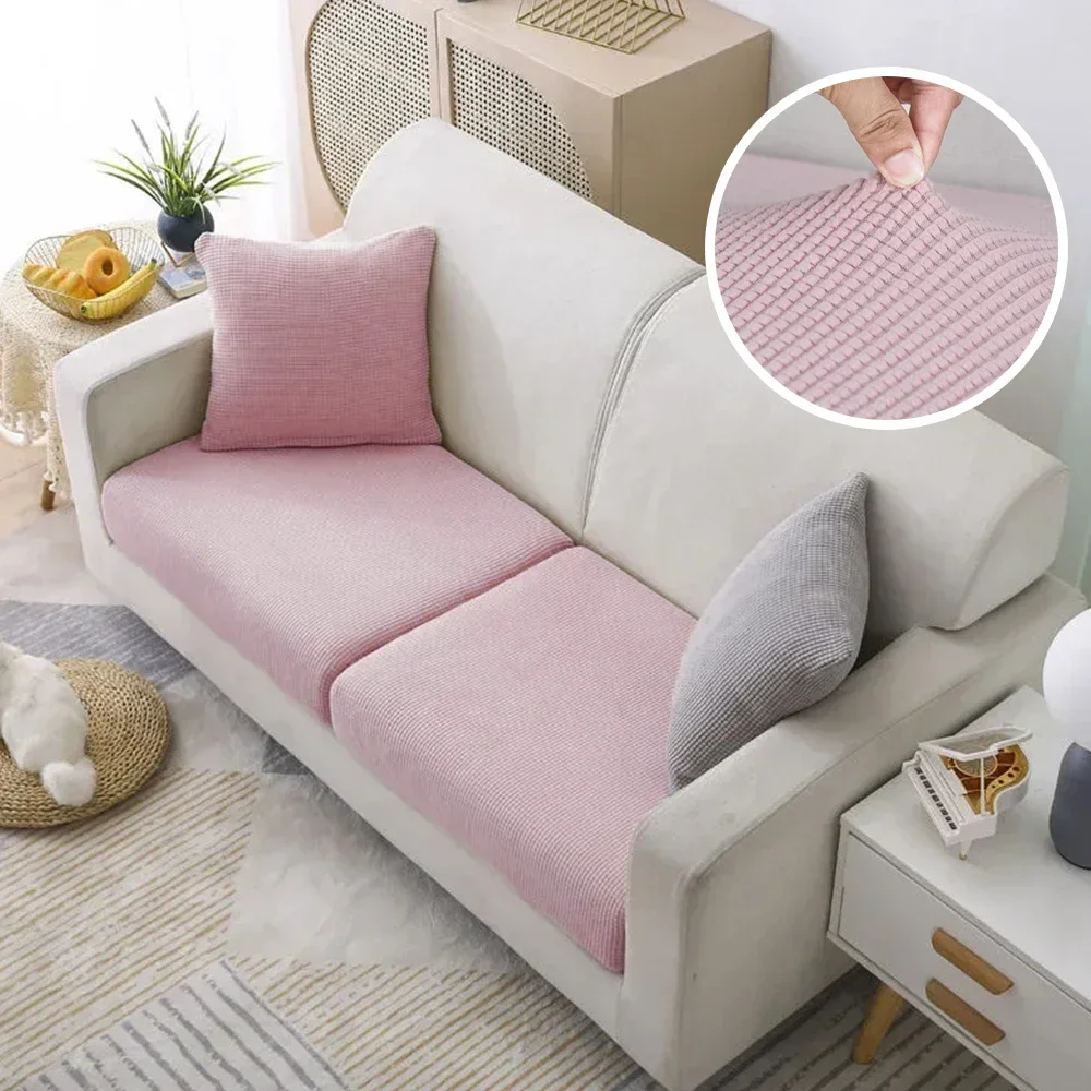 Jacquard Pure Sofa Seat Covers Polar Fleece Stretch Sofa Seat Cushion Covers Removable Furniture Protector Chaise Lounge Home - Image 9