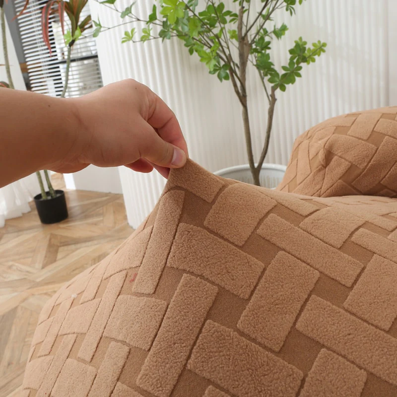 Jacquard Recliner Chair Cover Plaid Elastic Relax Armchair Couch Slipcover Non-Slip Spandex Furniture Protector for Living Room - Image 4