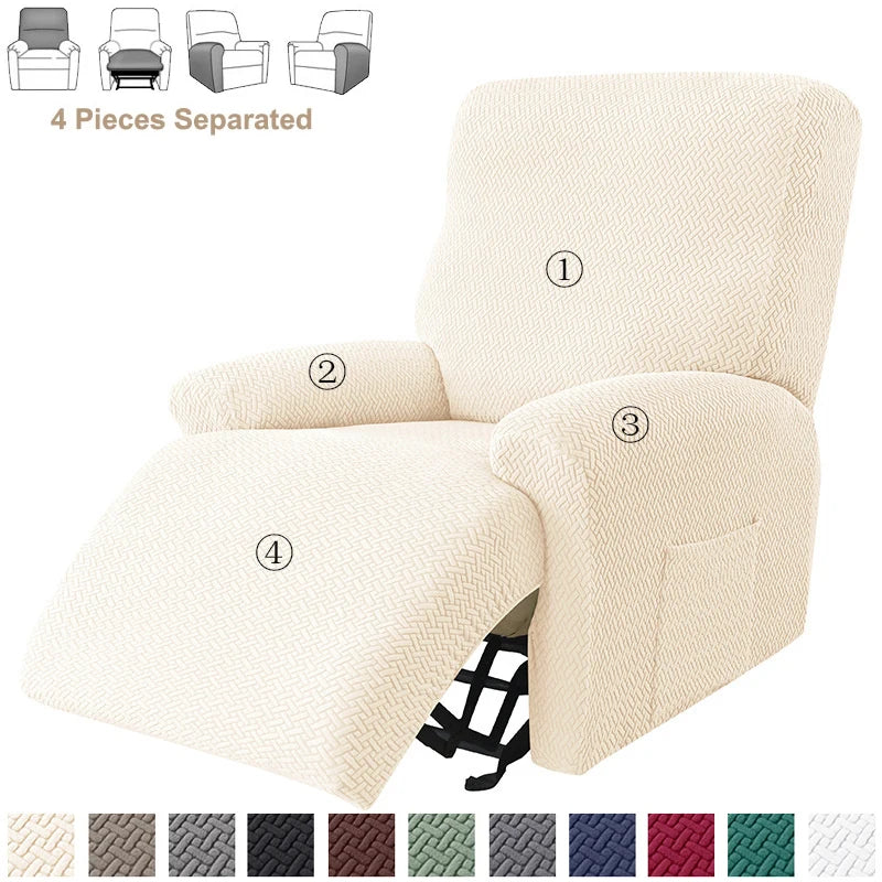 Jacquard Recliner Sofa Cover Elastic Lazy Boy Chair Covers Stretch Spandex Slipcovers Non Slip Sofa Armchair Slipcovers - Image 13