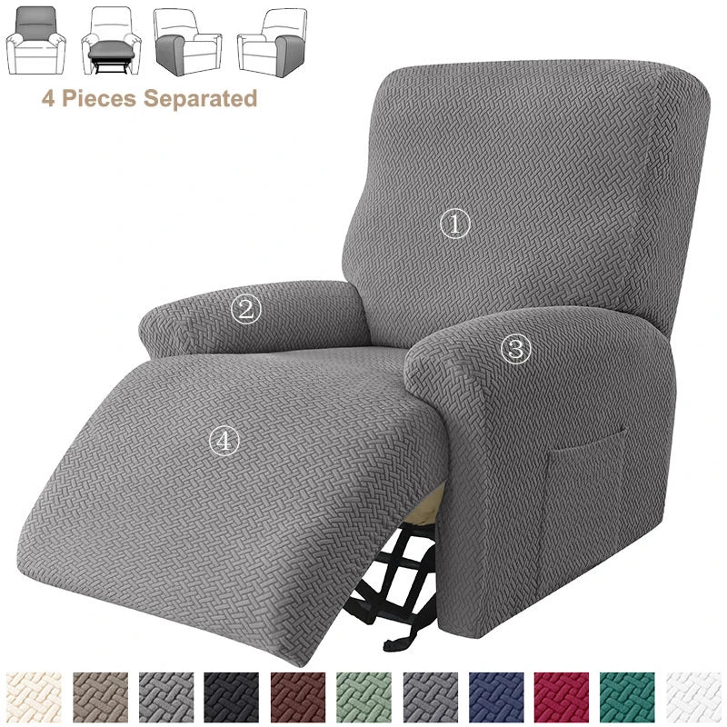 Jacquard Recliner Sofa Cover Elastic Lazy Boy Chair Covers Stretch Spandex Slipcovers Non Slip Sofa Armchair Slipcovers - Image 14