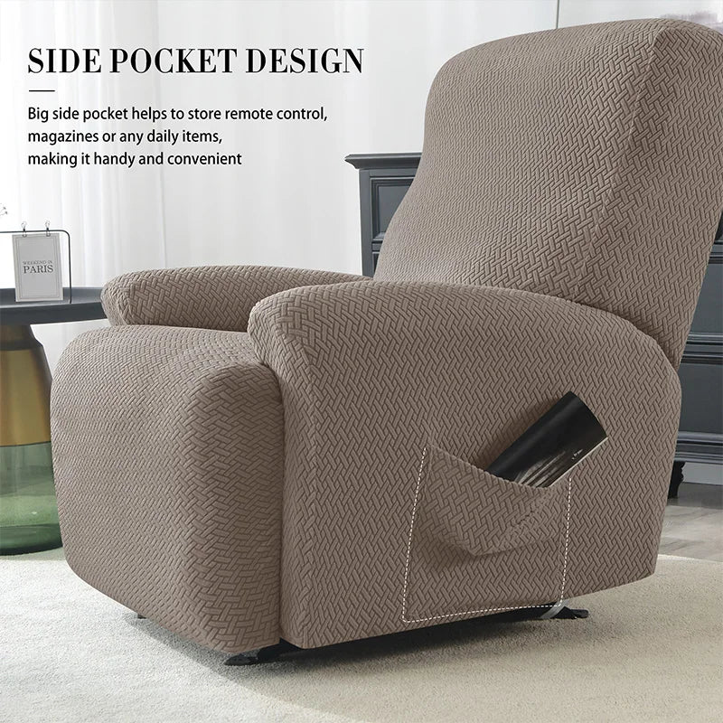 Jacquard Recliner Sofa Cover Elastic Lazy Boy Chair Covers Stretch Spandex Slipcovers Non Slip Sofa Armchair Slipcovers - Image 5