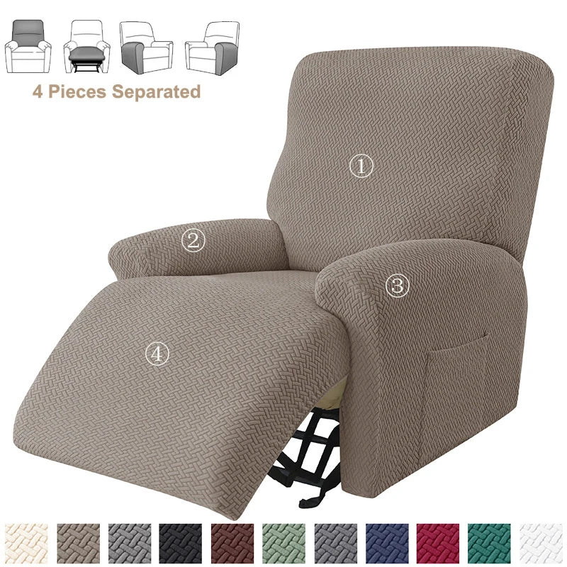 Jacquard Recliner Sofa Cover Elastic Lazy Boy Chair Covers Stretch Spandex Slipcovers Non Slip Sofa Armchair Slipcovers - Image 9