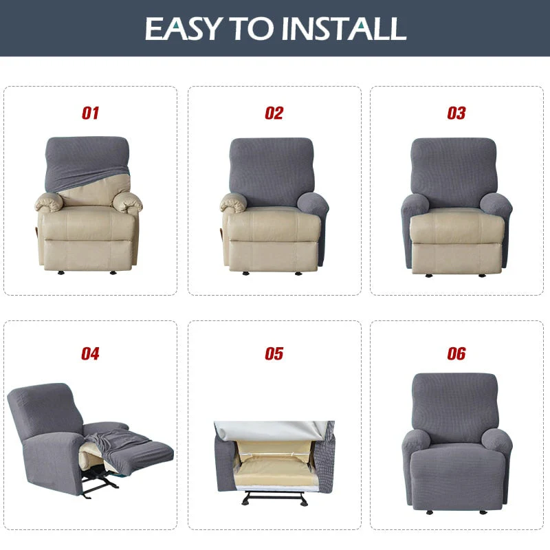 Jacquard Recliner Sofa Covers Elastic Sofa Protector Couch Cover Stretch Recliner Slipcovers - Image 6