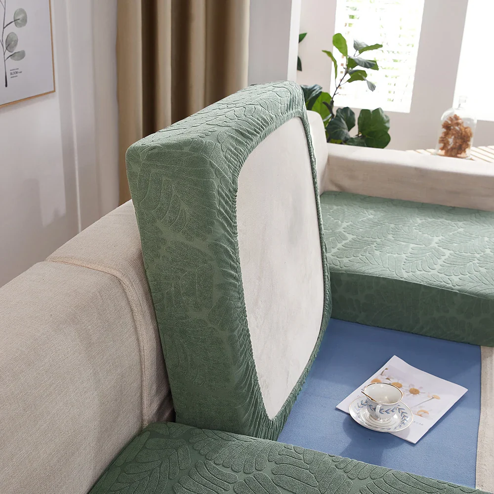 Jacquard Sofa Cushion Slipcover Elastic Non-slip Polyester Sofa Seat Cover Furniture Protector - Image 5