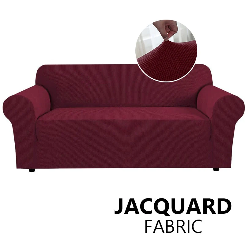 Jacquard Stretch Sofa Cover Elastic Sofa Slipcover Sectional Couch Cover Furniture Protector 1/2/3/4 Seater Thick Sofa Protector - Image 12