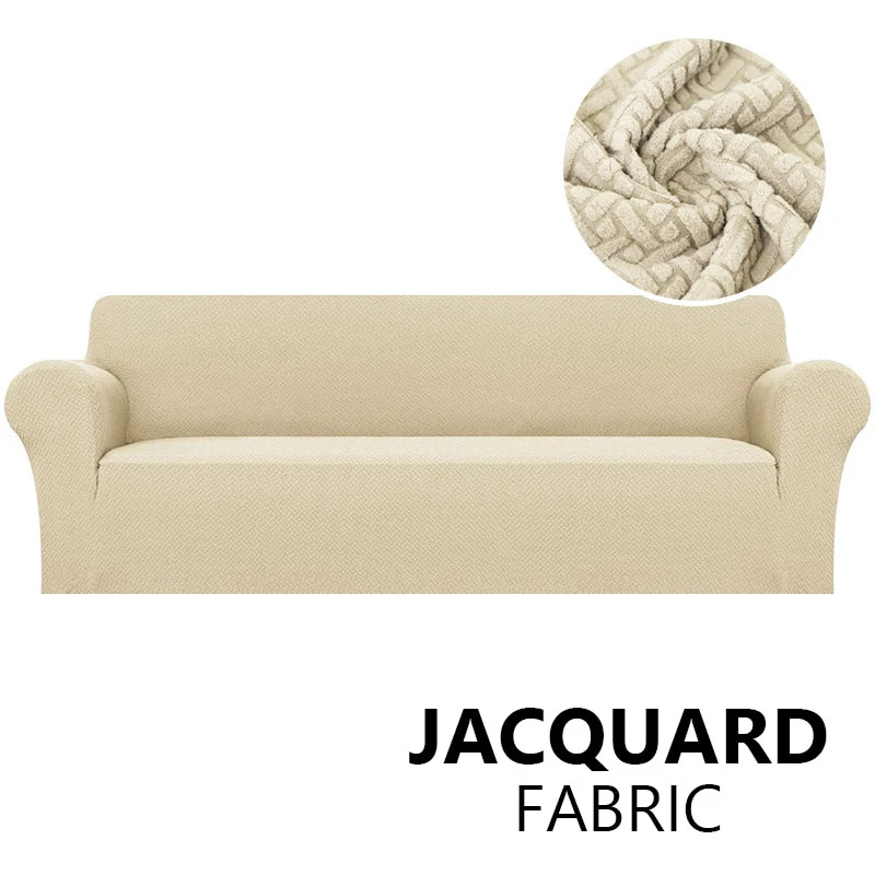 Jacquard Stretch Sofa Cover Elastic Sofa Slipcover Sectional Couch Cover Furniture Protector 1/2/3/4 Seater Thick Sofa Protector - Image 16