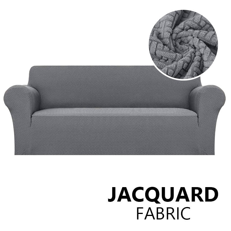 Jacquard Stretch Sofa Cover Elastic Sofa Slipcover Sectional Couch Cover Furniture Protector 1/2/3/4 Seater Thick Sofa Protector - Image 17