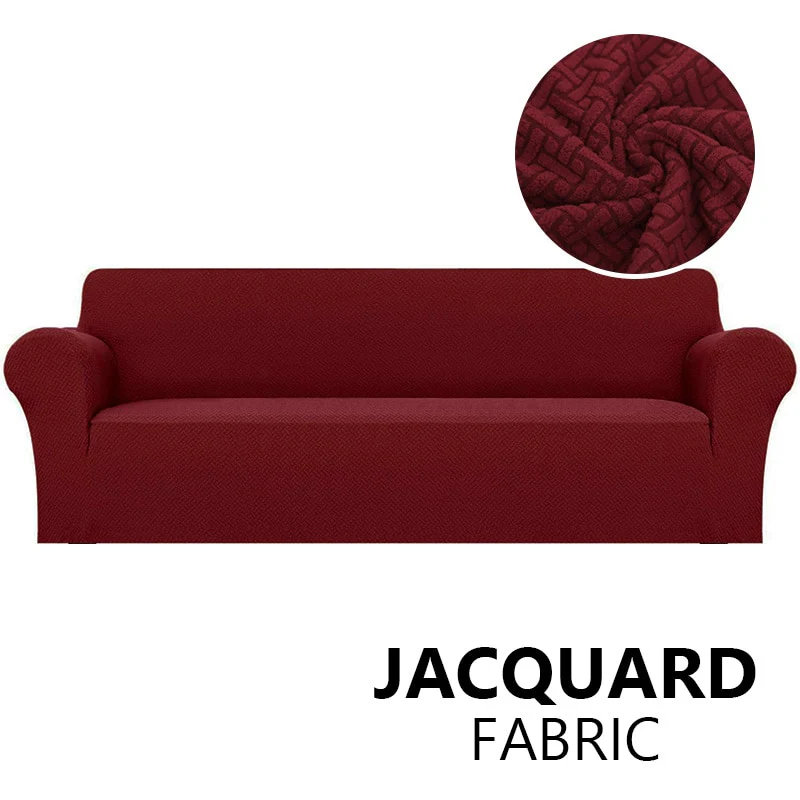 Jacquard Stretch Sofa Cover Elastic Sofa Slipcover Sectional Couch Cover Furniture Protector 1/2/3/4 Seater Thick Sofa Protector - Image 18