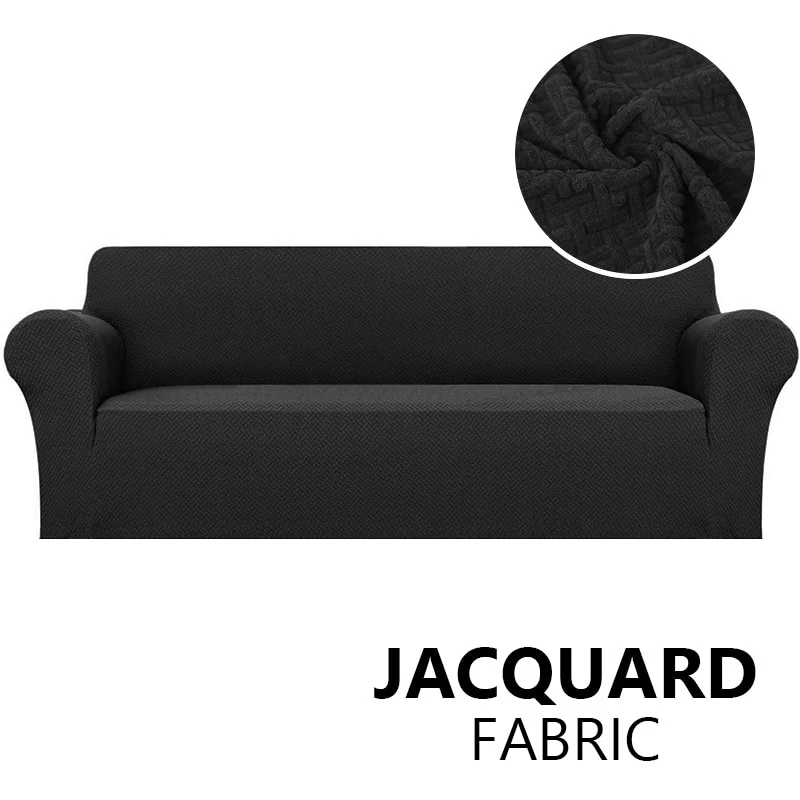 Jacquard Stretch Sofa Cover Elastic Sofa Slipcover Sectional Couch Cover Furniture Protector 1/2/3/4 Seater Thick Sofa Protector - Image 19