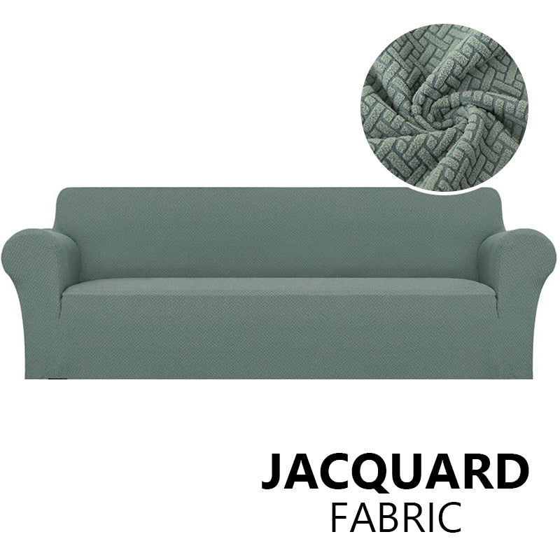 Jacquard Stretch Sofa Cover Elastic Sofa Slipcover Sectional Couch Cover Furniture Protector 1/2/3/4 Seater Thick Sofa Protector - Image 24