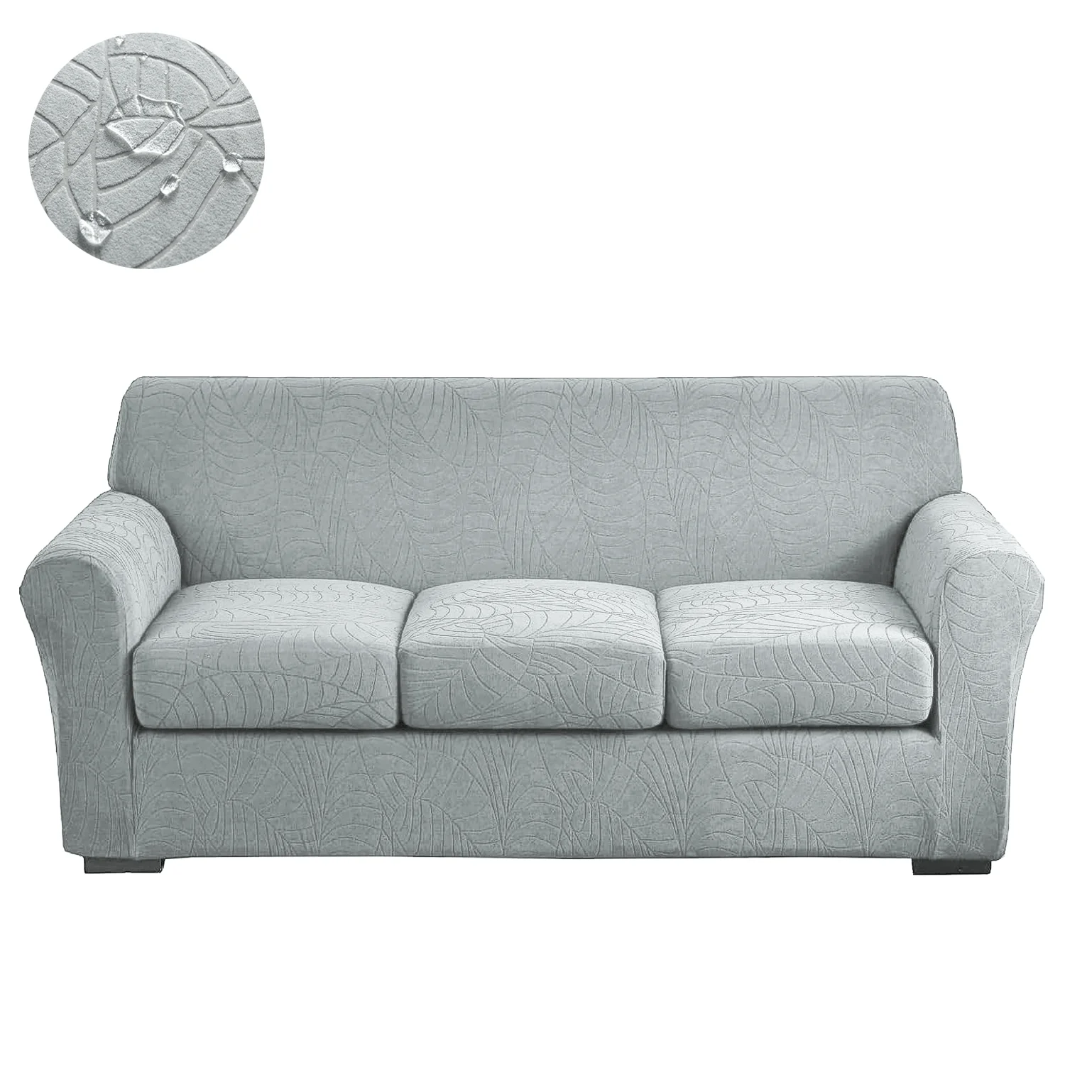 Jacquard Water-Resistant Sofa Slipcover Set 2/3/4 Piece Stretch Couch Covers Furniture Protectors Couch Cover With Cushion Covers - Image 13