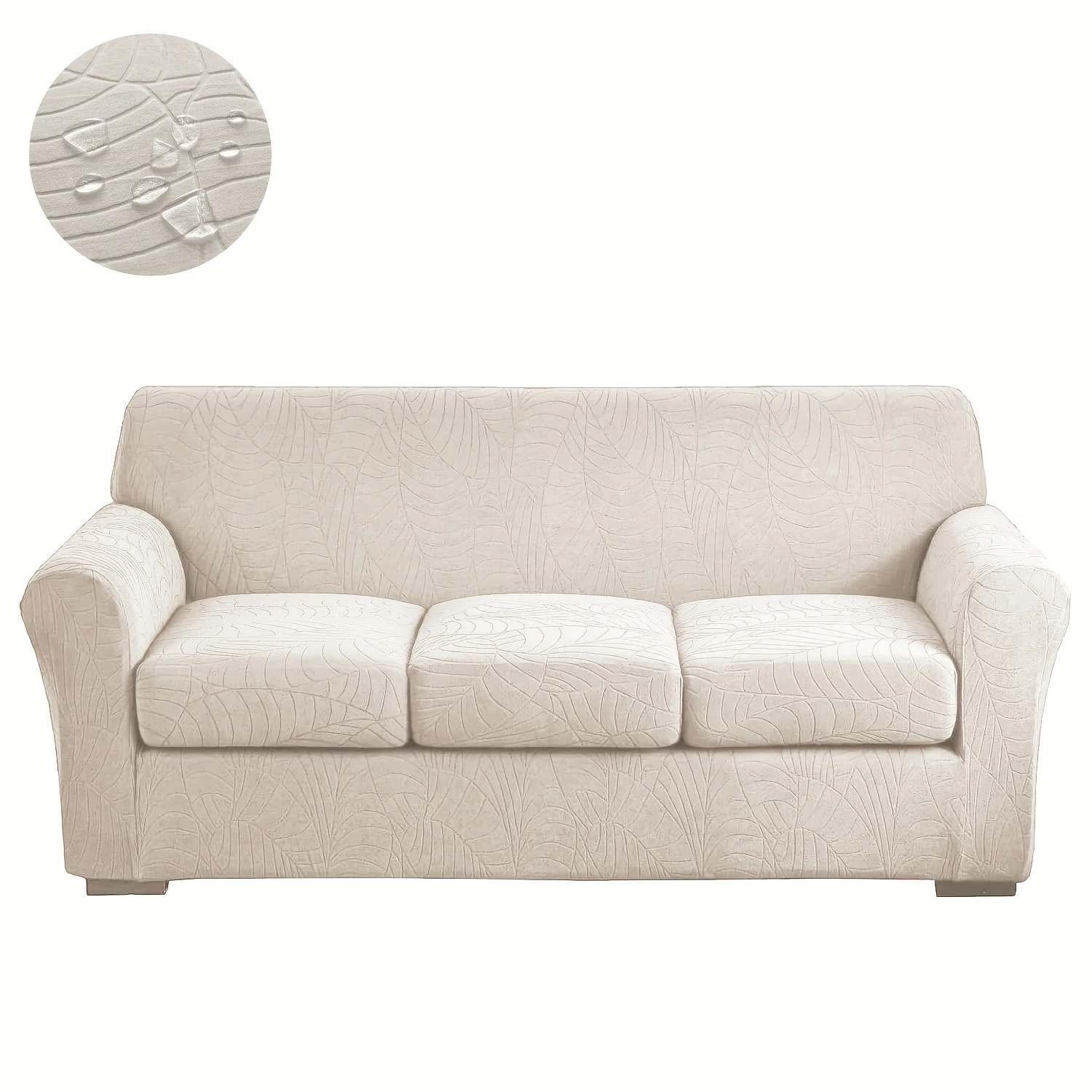 Jacquard Water-Resistant Sofa Slipcover Set 2/3/4 Piece Stretch Couch Covers Furniture Protectors Couch Cover With Cushion Covers - Image 16