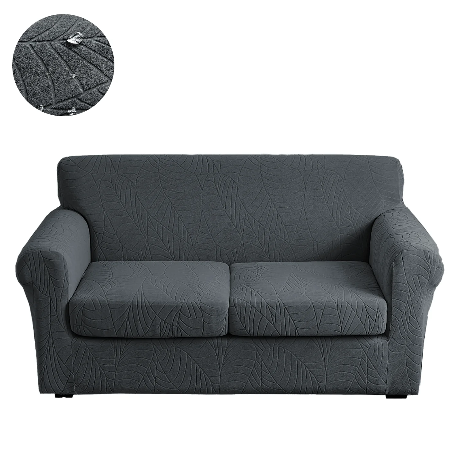 Jacquard Water-Resistant Sofa Slipcover Set 2/3/4 Piece Stretch Couch Covers Furniture Protectors Couch Cover With Cushion Covers - Image 5