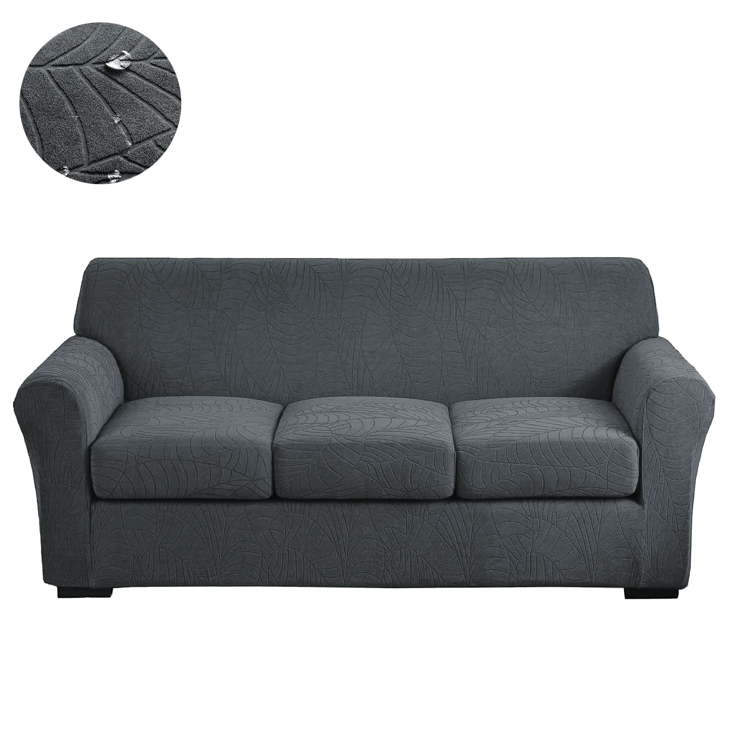 Jacquard Water-Resistant Sofa Slipcover Set 2/3/4 Piece Stretch Couch Covers Furniture Protectors Couch Cover With Cushion Covers - Image 7