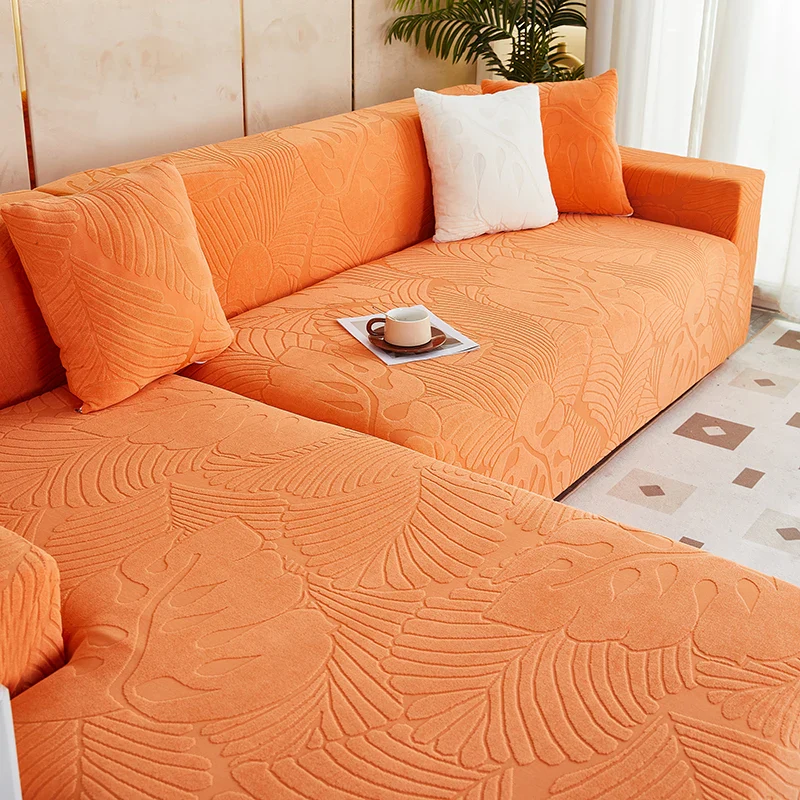 Jacquard Waterproof L Shaped Sofa Covers Cover All Season Universa Sofa Protective Cover High Elastic Corner Sofa Cover - Image 11