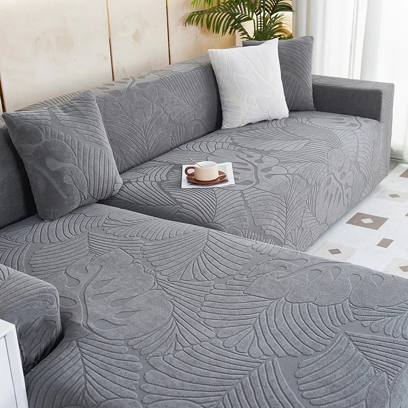 Jacquard Waterproof L Shaped Sofa Covers Cover All Season Universa Sofa Protective Cover High Elastic Corner Sofa Cover - Image 12