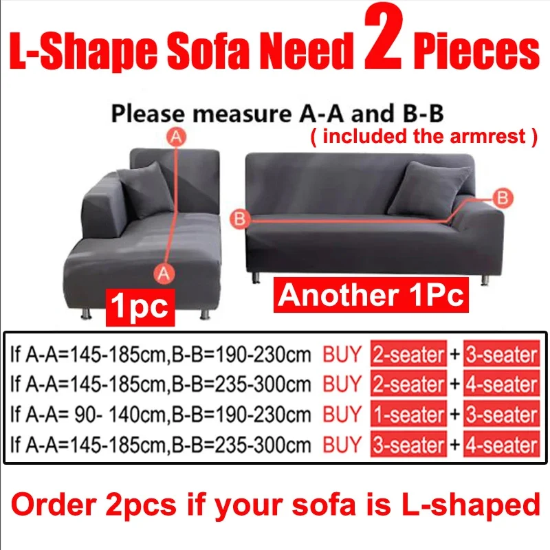 Jacquard Waterproof L Shaped Sofa Covers Cover All Season Universa Sofa Protective Cover High Elastic Corner Sofa Cover - Image 3