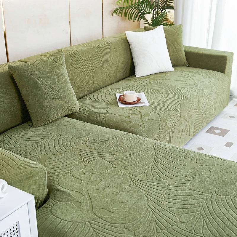 Jacquard Waterproof L Shaped Sofa Covers Cover All Season Universa Sofa Protective Cover High Elastic Corner Sofa Cover - Image 9