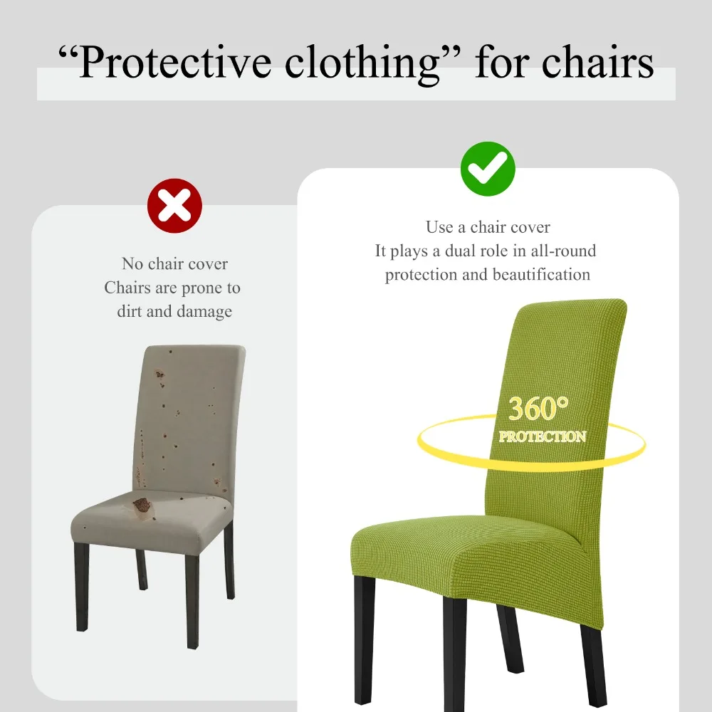Large Size Chair Cover Dining Room Adjustable Jacquard Dining Chair Seat Cover for Chairs Pad Protector Home - Image 4