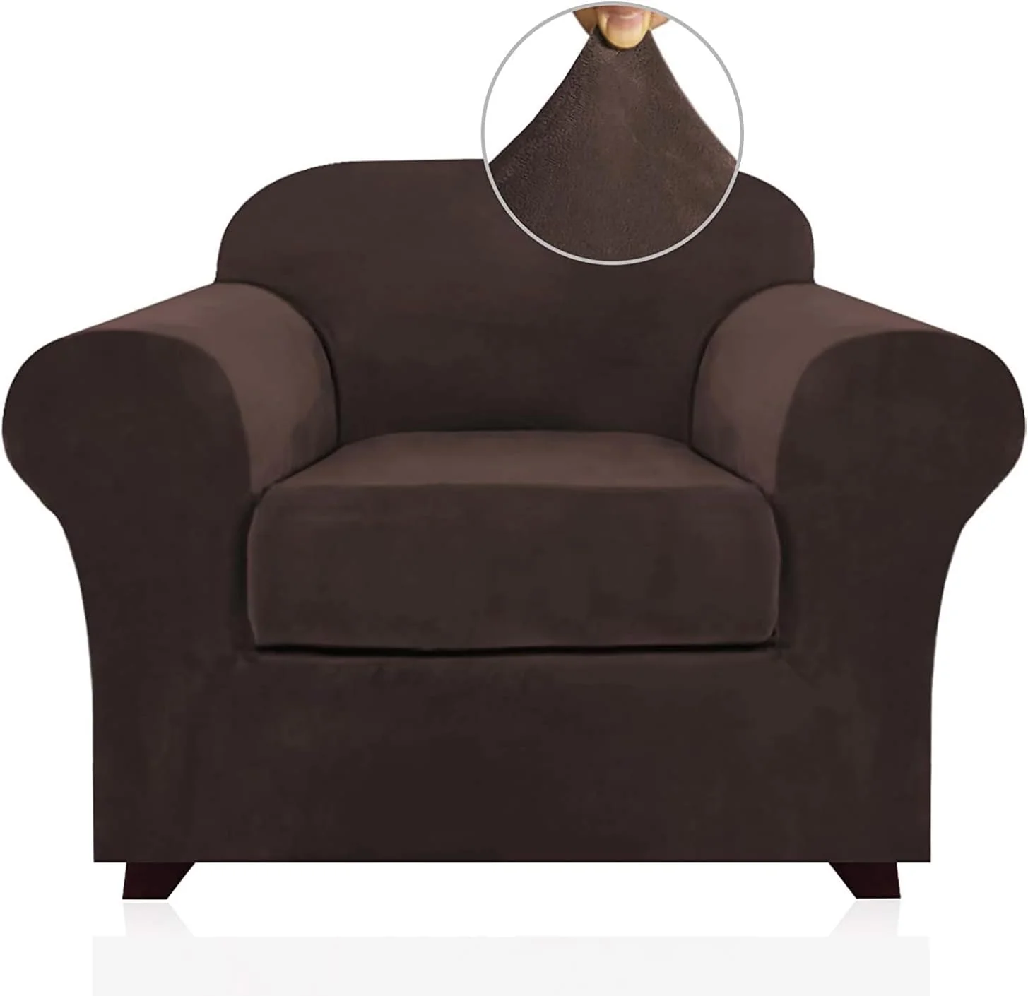 Luxury Real Velvet Stretch Sofa Covers Stretch Velvet Couch Covers for Cushion Sofa Slipcovers Soft Sofa Slip Covers Furniture Covers Cushion Covers Machine Washable - Image 17