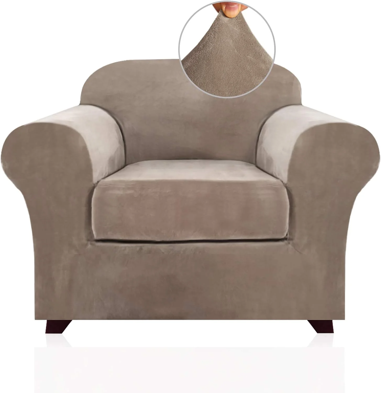 Luxury Real Velvet Stretch Sofa Covers Stretch Velvet Couch Covers for Cushion Sofa Slipcovers Soft Sofa Slip Covers Furniture Covers Cushion Covers Machine Washable - Image 20