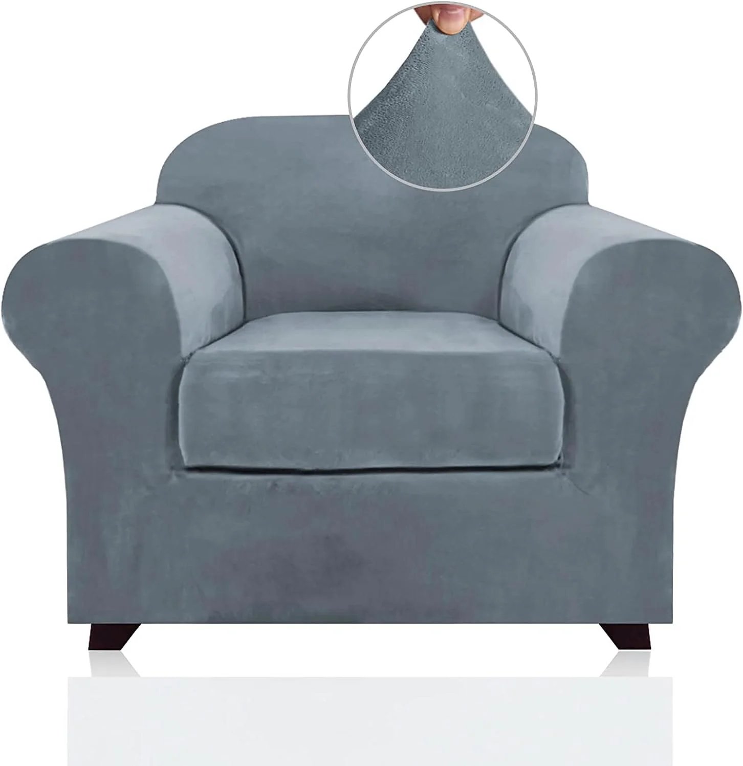 Luxury Real Velvet Stretch Sofa Covers Stretch Velvet Couch Covers for Cushion Sofa Slipcovers Soft Sofa Slip Covers Furniture Covers Cushion Covers Machine Washable - Image 21