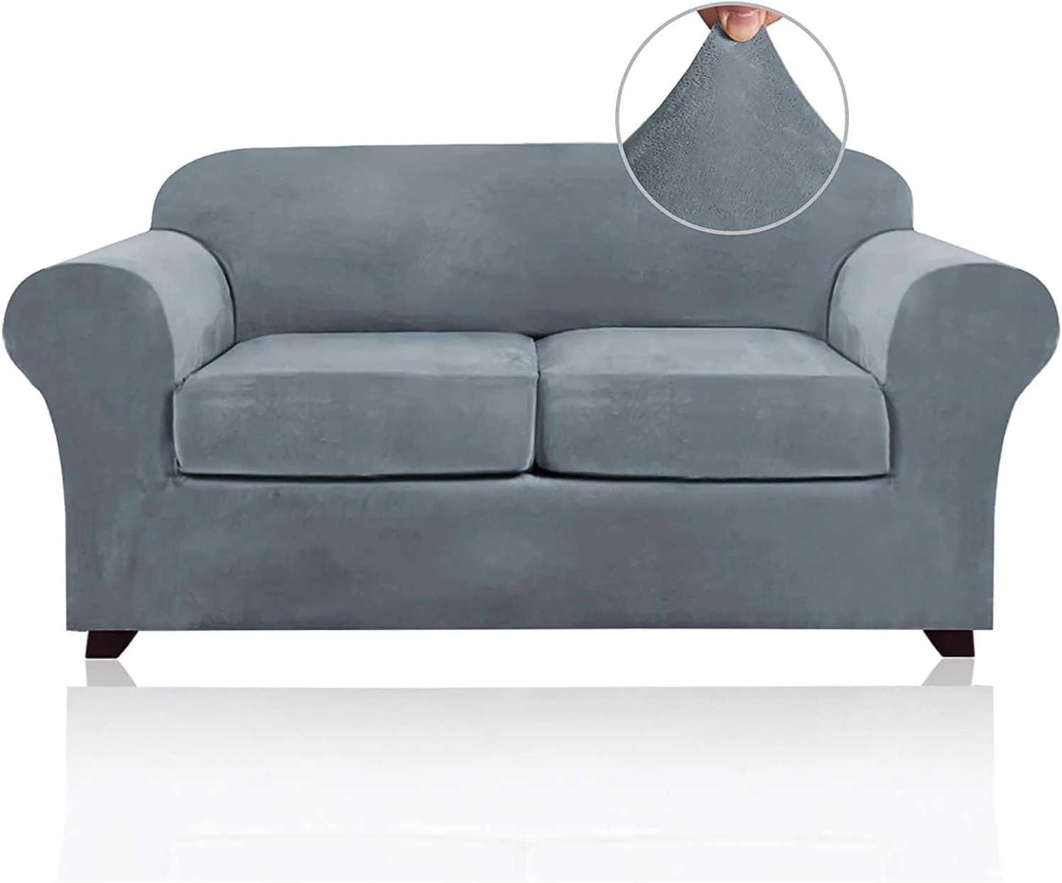 Luxury Real Velvet Stretch Sofa Covers Stretch Velvet Couch Covers for Cushion Sofa Slipcovers Soft Sofa Slip Covers Furniture Covers Cushion Covers Machine Washable - Image 33