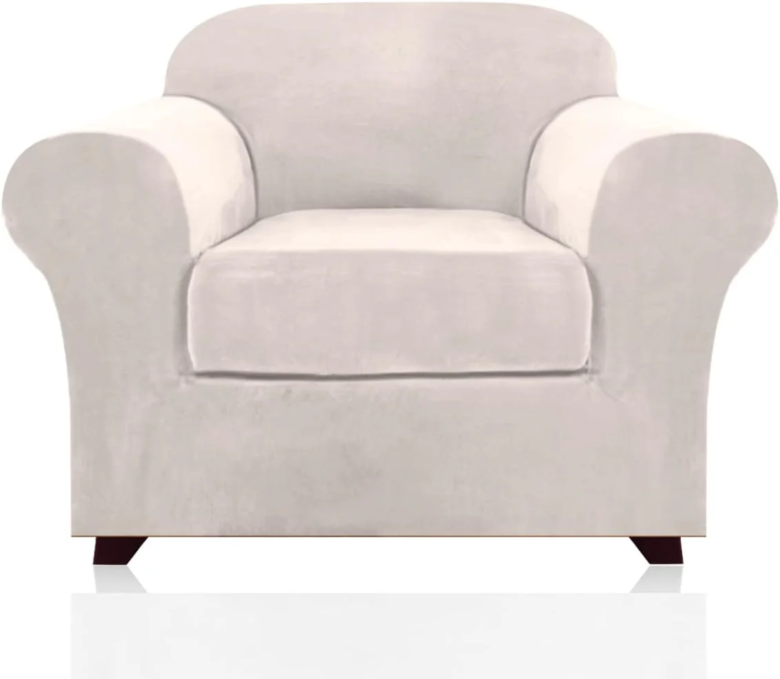 Luxury Real Velvet Stretch Sofa Covers Stretch Velvet Couch Covers for Cushion Sofa Slipcovers Soft Sofa Slip Covers Furniture Covers Cushion Covers Machine Washable - Image 45