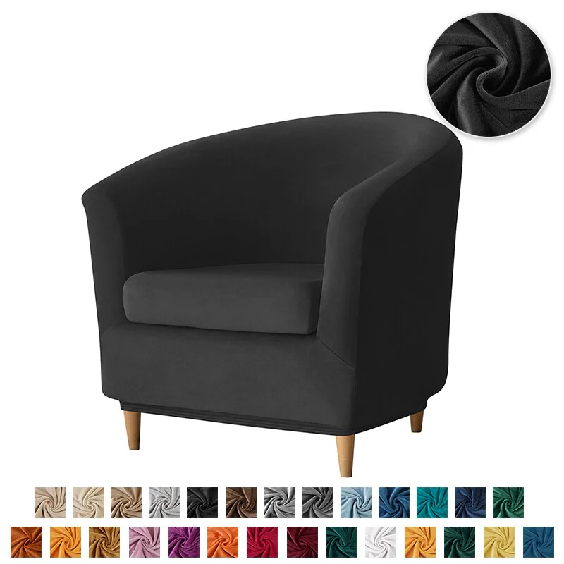 New Elastic Velvet Club Bath Tub Armchair Covers Stretch Soft Single Sofa Chair Slipcover Bar Counter with Seat Cover Home Hotel - Image 17