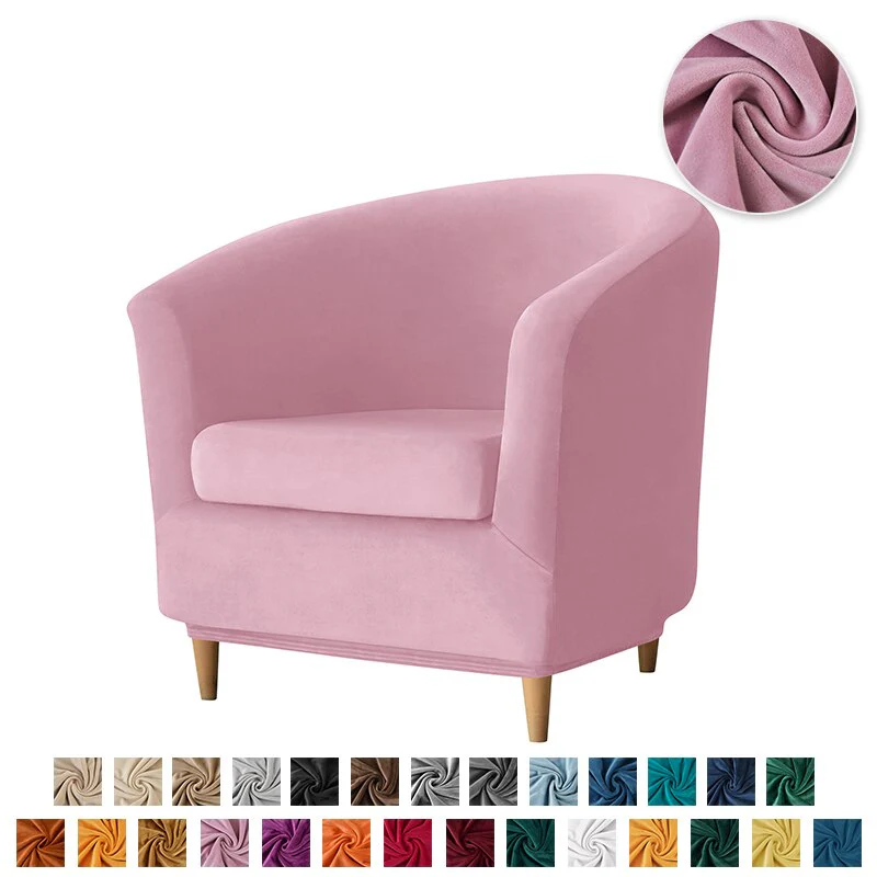 New Elastic Velvet Club Bath Tub Armchair Covers Stretch Soft Single Sofa Chair Slipcover Bar Counter with Seat Cover Home Hotel - Image 19