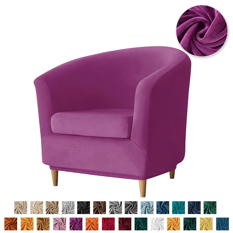 New Elastic Velvet Club Bath Tub Armchair Covers Stretch Soft Single Sofa Chair Slipcover Bar Counter with Seat Cover Home Hotel - Image 20