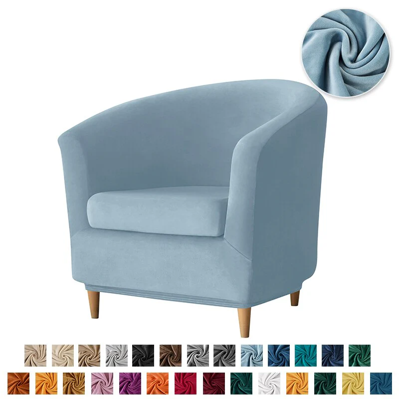 New Elastic Velvet Club Bath Tub Armchair Covers Stretch Soft Single Sofa Chair Slipcover Bar Counter with Seat Cover Home Hotel - Image 25