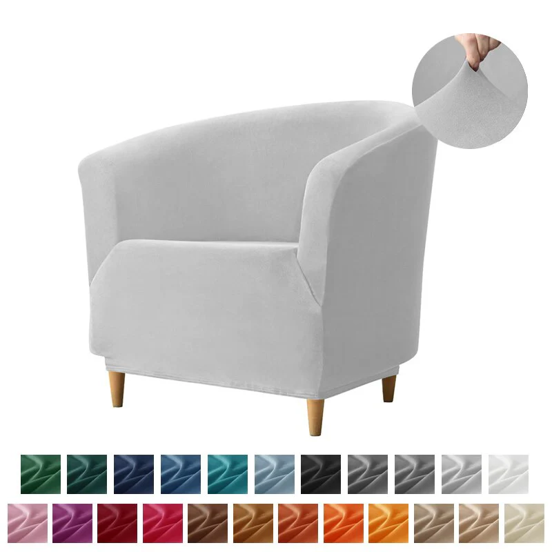 New Elastic Velvet Club Bath Tub Armchair Covers Stretch Soft Single Sofa Chair Slipcover Bar Counter with Seat Cover Home Hotel - Image 28
