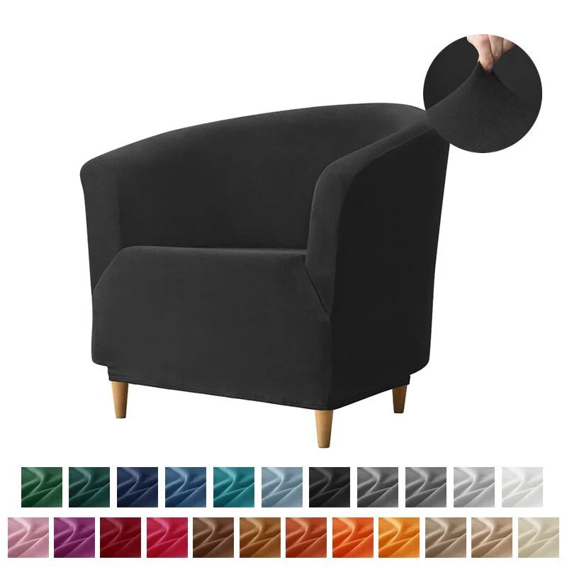 New Elastic Velvet Club Bath Tub Armchair Covers Stretch Soft Single Sofa Chair Slipcover Bar Counter with Seat Cover Home Hotel - Image 29