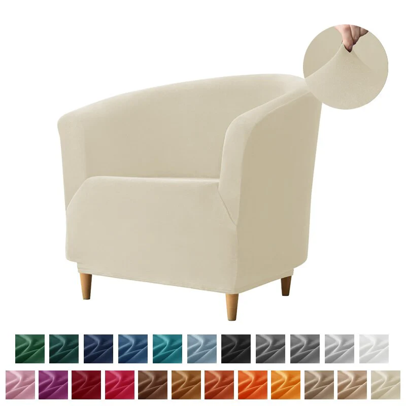 New Elastic Velvet Club Bath Tub Armchair Covers Stretch Soft Single Sofa Chair Slipcover Bar Counter with Seat Cover Home Hotel - Image 35