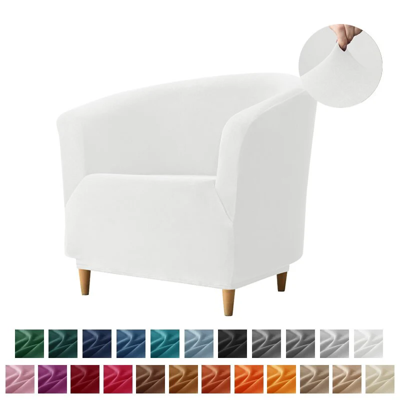 New Elastic Velvet Club Bath Tub Armchair Covers Stretch Soft Single Sofa Chair Slipcover Bar Counter with Seat Cover Home Hotel - Image 9