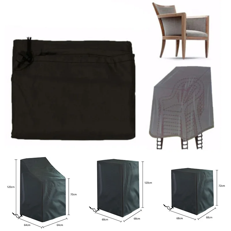 New Stacked Chair Dust Cover Storage Bag Outdoor Garden Patio Furniture Protector Waterproof Dustproof Sofa Armchair Organizer - Image 3