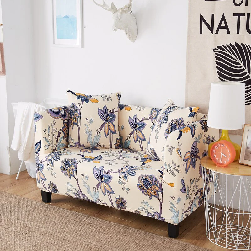 Fashion Printed Elastic Sofa Couch Cover Sofa Slipcover Flower Printed Sofa Fit for Most Sofa Elastic Sofa Cover - Image 10