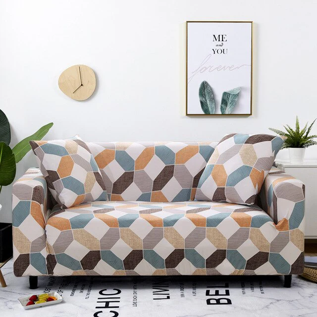 Fashion Printed Elastic Sofa Couch Cover Sofa Slipcover Flower Printed Sofa Fit for Most Sofa Elastic Sofa Cover - Image 12