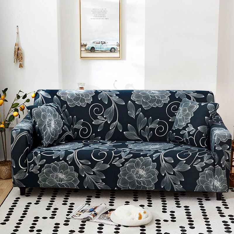 Fashion Printed Elastic Sofa Couch Cover Sofa Slipcover Flower Printed Sofa Fit for Most Sofa Elastic Sofa Cover - Image 15