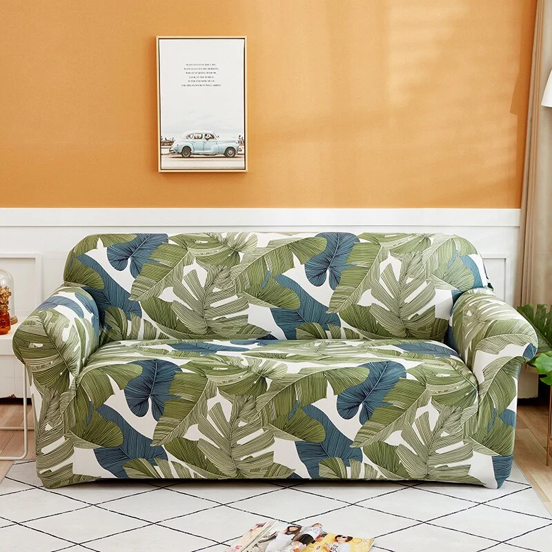 Fashion Printed Elastic Sofa Couch Cover Sofa Slipcover Flower Printed Sofa Fit for Most Sofa Elastic Sofa Cover - Image 17