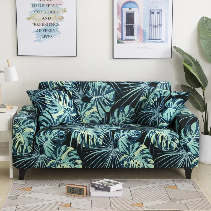 Fashion Printed Elastic Sofa Couch Cover Sofa Slipcover Flower Printed Sofa Fit for Most Sofa Elastic Sofa Cover - Image 7