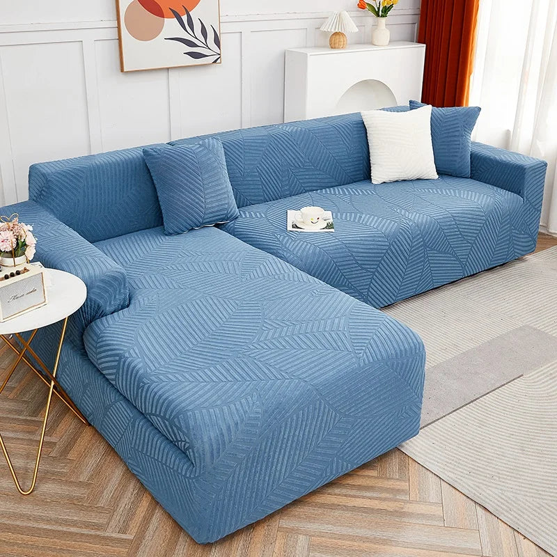 Newest 2025 In Uk Waterproof Sofa Cover 1/2/3/4 Seater Sofa Covers Elastic Solid L Shaped Corner Couch Slipcovers - Image 14