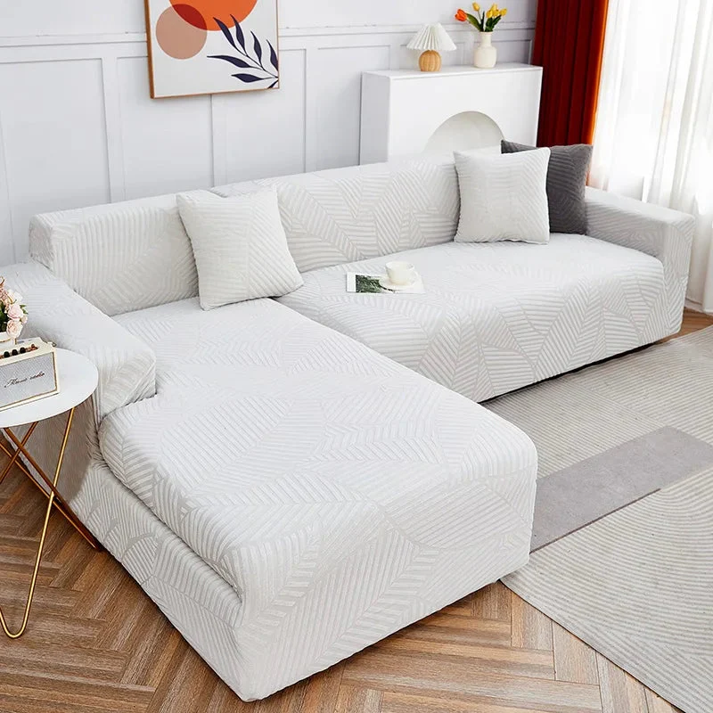 Newest 2025 In Uk Waterproof Sofa Cover 1/2/3/4 Seater Sofa Covers Elastic Solid L Shaped Corner Couch Slipcovers - Image 17