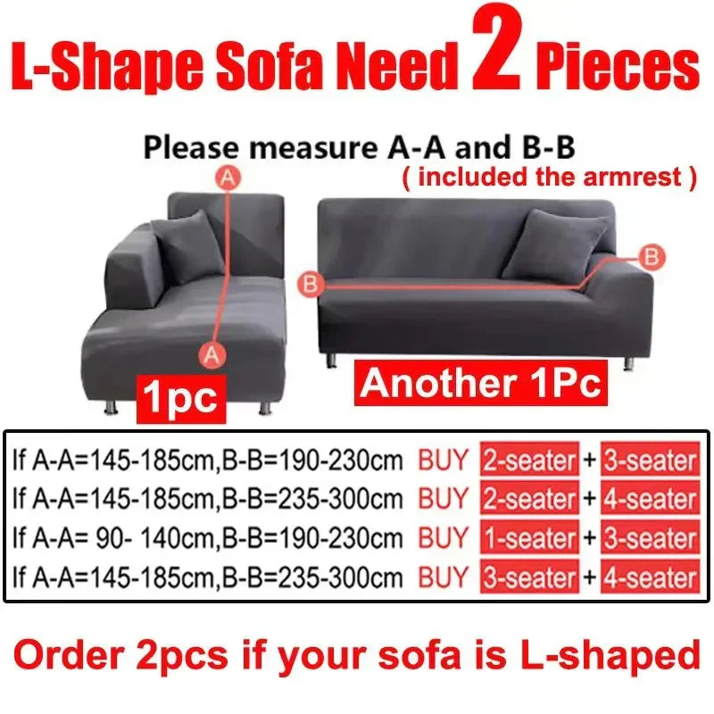 Newest 2025 In Uk Waterproof Sofa Cover 1/2/3/4 Seater Sofa Covers Elastic Solid L Shaped Corner Couch Slipcovers - Image 3